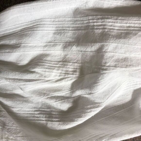 Grifflin Paris Women’s White Cotton Long-sleeved Ruffled Neck Size Small - Picture 3 of 12